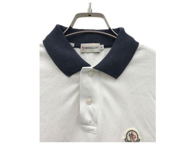 Polo Moncler Bianca in Cotone Bianco - vista 2