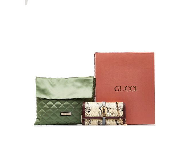 Gucci Jackie de cuero de edición limitada 1961 Billetera cadena 652681 - vista 10