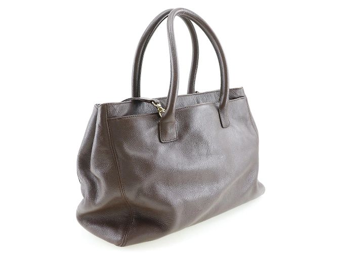 Chanel Borsa tote CC Executive A15206 Marrone - vista 3