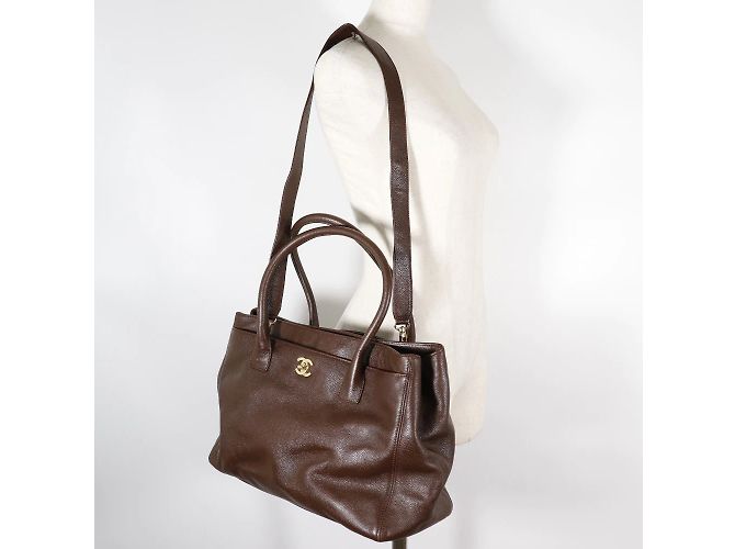 Chanel Borsa tote CC Executive A15206 Marrone - vista 9