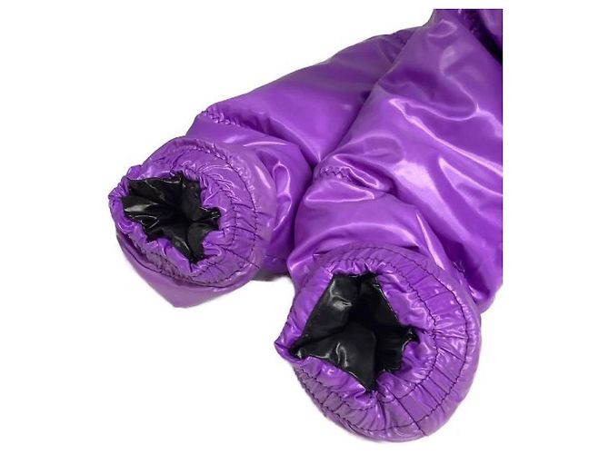 Piumino Moncler Viola Porpora - vista 8