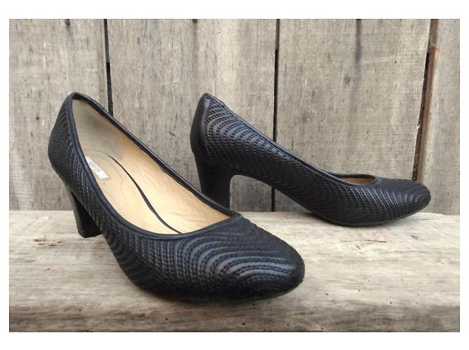 Décolleté Geox in pelle nera 39 Nero - vista 2