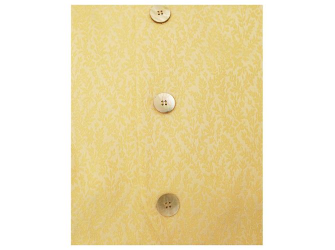 Dries Van Noten Yellow Floral Jacquard Wool Silk Button Fitted Jacket size 40 - view 5