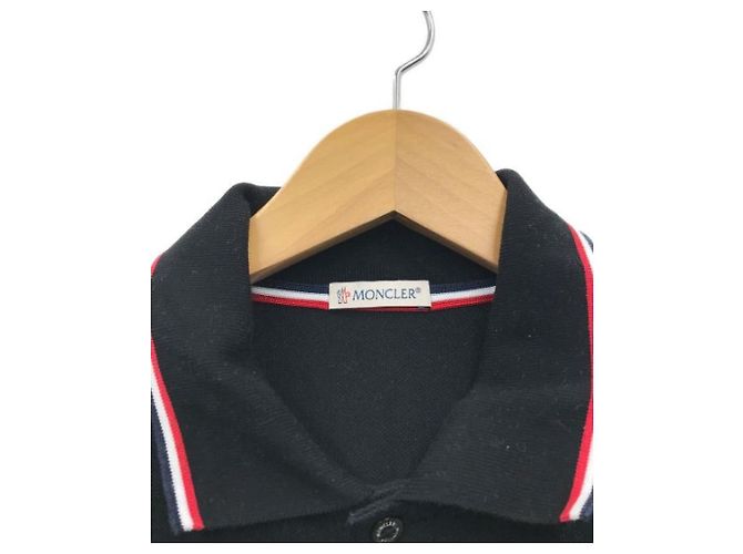 Polo Moncler Nera in Cotone Nero - vista 3