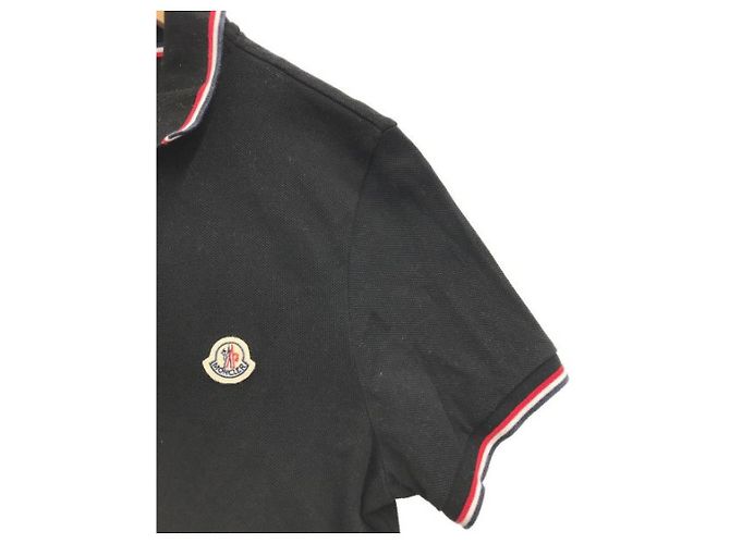 Polo Moncler Nera in Cotone Nero - vista 4