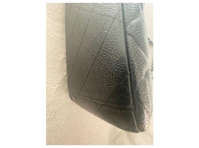 Maxi Jumbo senza tempo di Chanel Nero Silver hardware - vista 6