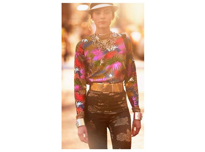 Chanel 17C Coco Cuba Cruise Runway Grüner Mehrfarbiger Pullover FR 42 Mehrfarben - Ansicht 11