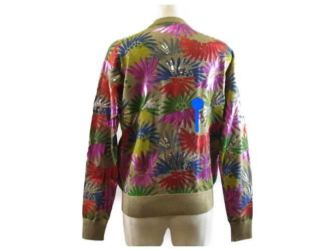 Chanel 17C Coco Cuba Cruise Runway Grüner Mehrfarbiger Pullover FR 42 Mehrfarben - Ansicht 6