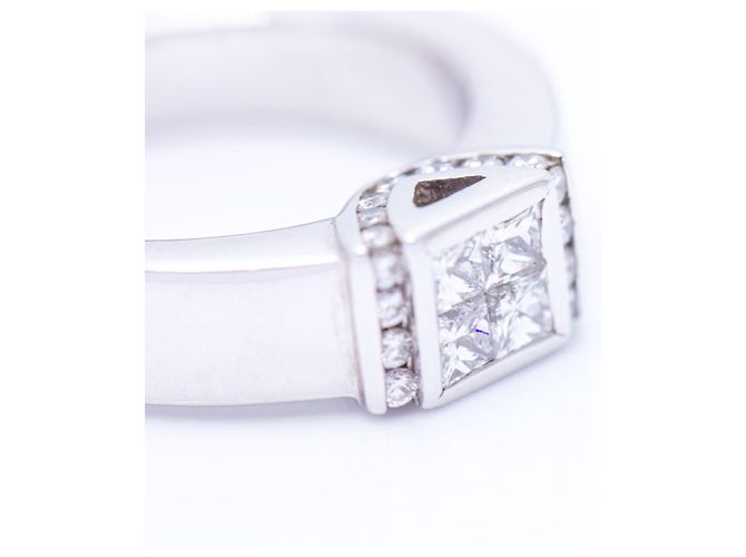 Autre Marque Goldring mit Diamanten Weiß - Ansicht 4