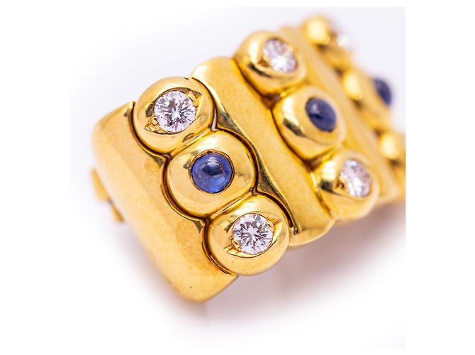Autre Marque Orecchini d'oro, zaffiro e diamanti Blu - vista 3