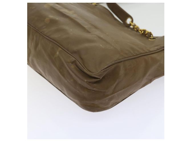 CHANEL Borsa a tracolla con catena Pelle verniciata Marrone CC Auth bs9580 - vista 16