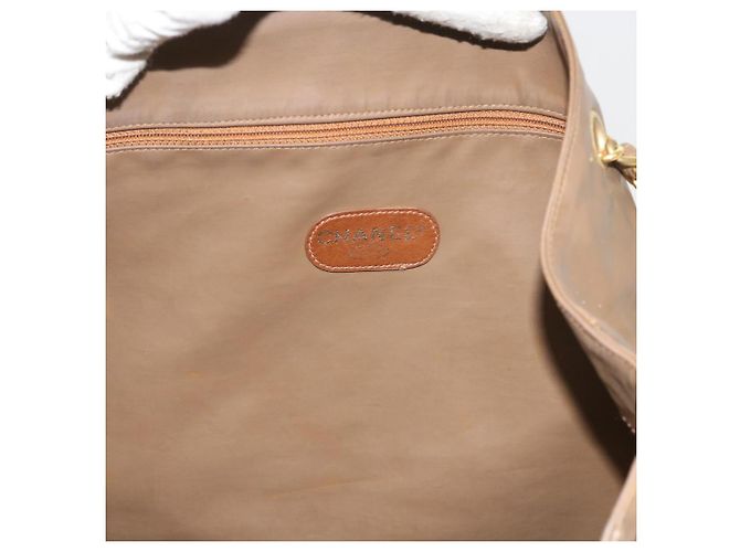 CHANEL Borsa a tracolla con catena Pelle verniciata Marrone CC Auth bs9580 - vista 18