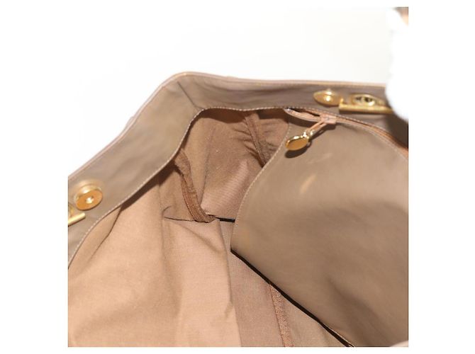 CHANEL Borsa a tracolla con catena Pelle verniciata Marrone CC Auth bs9580 - vista 20