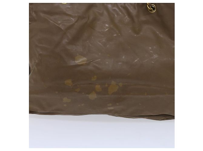 CHANEL Borsa a tracolla con catena Pelle verniciata Marrone CC Auth bs9580 - vista 3