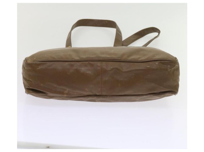 CHANEL Borsa a tracolla con catena Pelle verniciata Marrone CC Auth bs9580 - vista 6