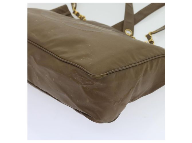CHANEL Borsa a tracolla con catena Pelle verniciata Marrone CC Auth bs9580 - vista 9