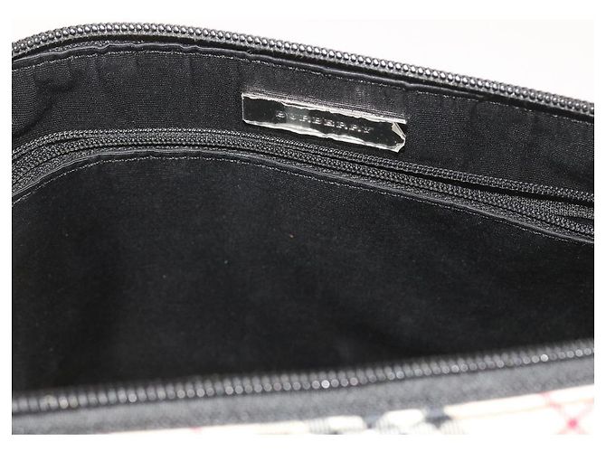 BURBERRY Borsa a mano Nova Check Nylon Tela Beige Auth ep2098 - vista 10