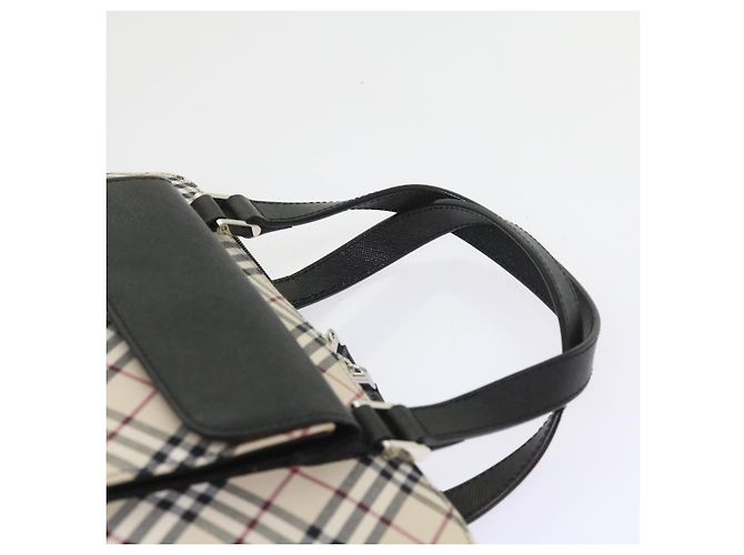 BURBERRY Borsa a mano Nova Check Nylon Tela Beige Auth ep2098 - vista 14