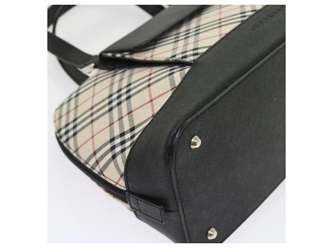 BURBERRY Borsa a mano Nova Check Nylon Tela Beige Auth ep2098 - vista 15