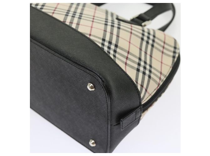 BURBERRY Borsa a mano Nova Check Nylon Tela Beige Auth ep2098 - vista 16