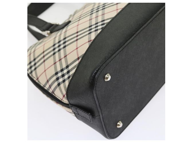 BURBERRY Borsa a mano Nova Check Nylon Tela Beige Auth ep2098 - vista 17