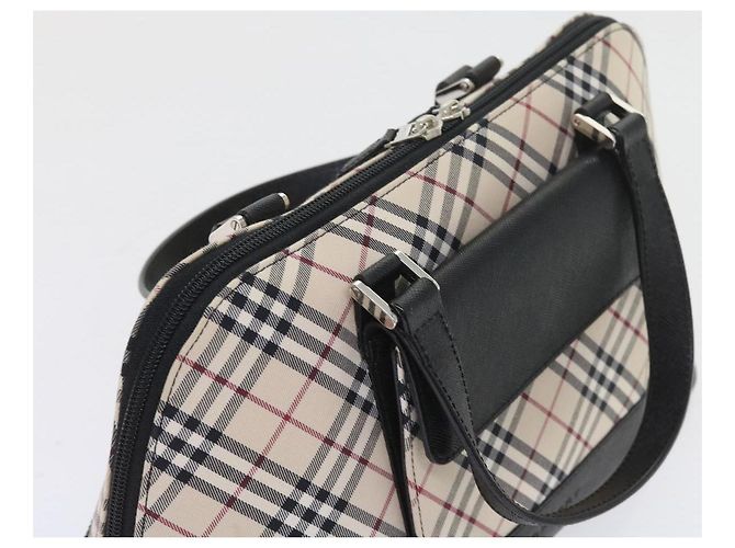 BURBERRY Borsa a mano Nova Check Nylon Tela Beige Auth ep2098 - vista 6