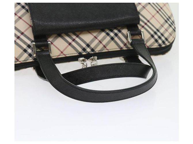 BURBERRY Borsa a mano Nova Check Nylon Tela Beige Auth ep2098 - vista 7