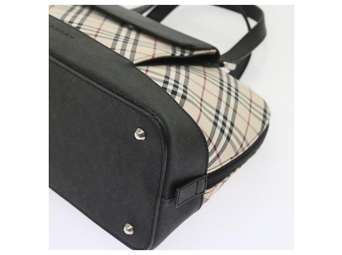 BURBERRY Borsa a mano Nova Check Nylon Tela Beige Auth ep2098 - vista 8