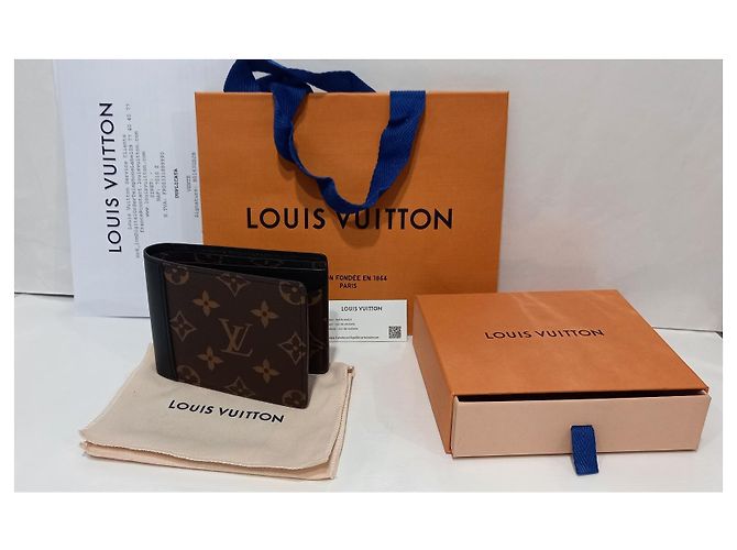 Louis Vuitton Portafoglio multiplo in pelle nera e tela monogram. Multicolore - vista 11