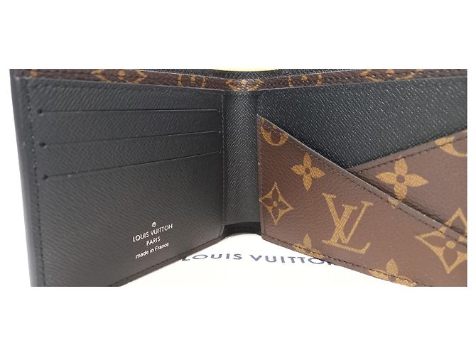 Louis Vuitton Portafoglio multiplo in pelle nera e tela monogram. Multicolore - vista 5