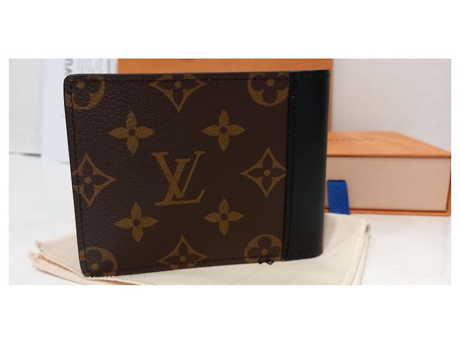 Louis Vuitton Portafoglio multiplo in pelle nera e tela monogram. Multicolore - vista 6