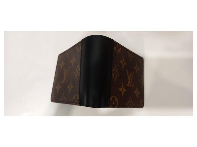 Louis Vuitton Portafoglio multiplo in pelle nera e tela monogram. Multicolore - vista 8