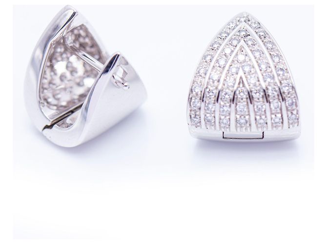 Autre Marque Orecchini in oro con diamanti Bianco - vista 4