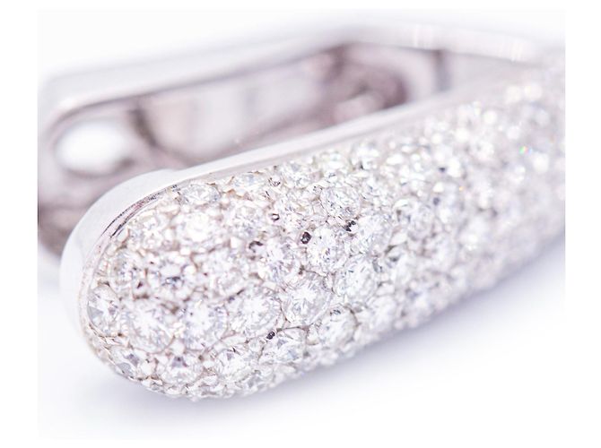 Autre Marque Orecchini in oro con pavé di diamanti Bianco - vista 4