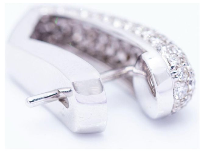 Autre Marque Orecchini in oro con pavé di diamanti Bianco - vista 5