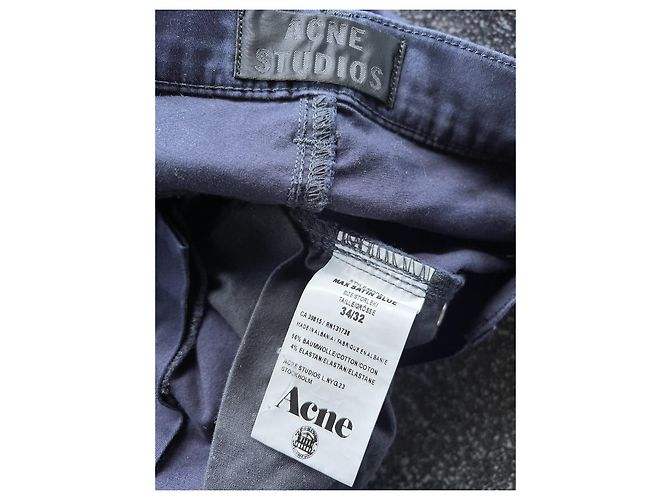 Acne Studios Max Satin Blue Jeans Hose Blau - Ansicht 3