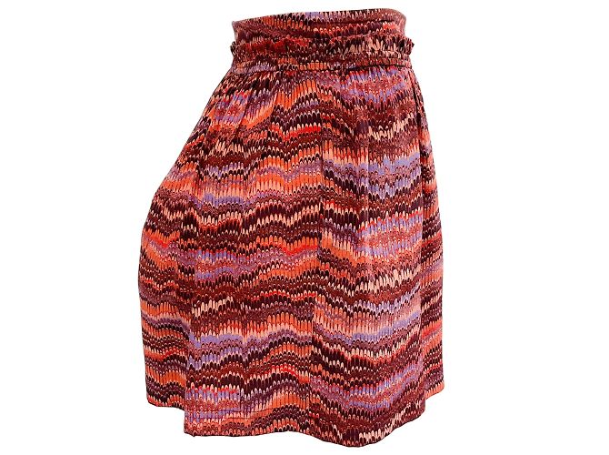 Shorts Ulla Johnson Roxo Safira Seda Alina - vista 2