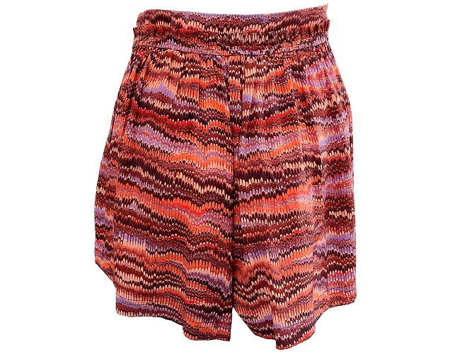 Shorts Ulla Johnson Roxo Safira Seda Alina - vista 3