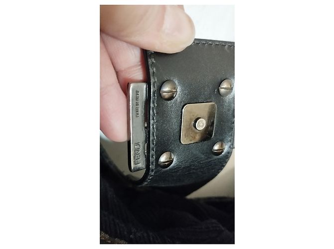 Borsa Fendi Zucchino Monogramma Marrone Scuro Cioccolato - vista 12