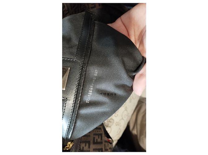 Borsa Fendi Zucchino Monogramma Marrone Scuro Cioccolato - vista 4