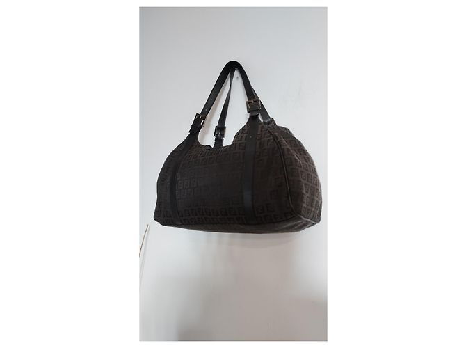 Borsa Fendi Zucchino Monogramma Marrone Scuro Cioccolato - vista 8
