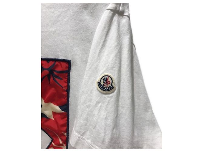 T-shirt Moncler Maglia Bianca Cotone XL Bianco - vista 3