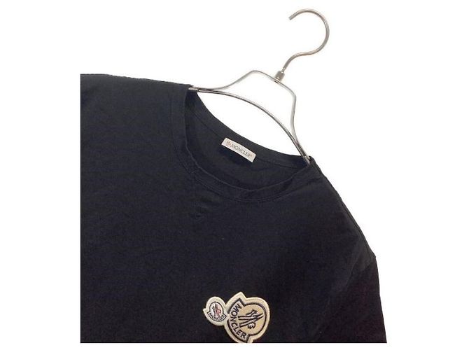 Camicia Moncler Nera in Cotone a Maniche Corte Nero - vista 4