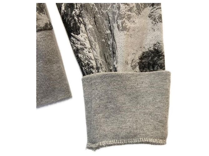 Pull Moncler Col Rond Gris en Coton - vue 4