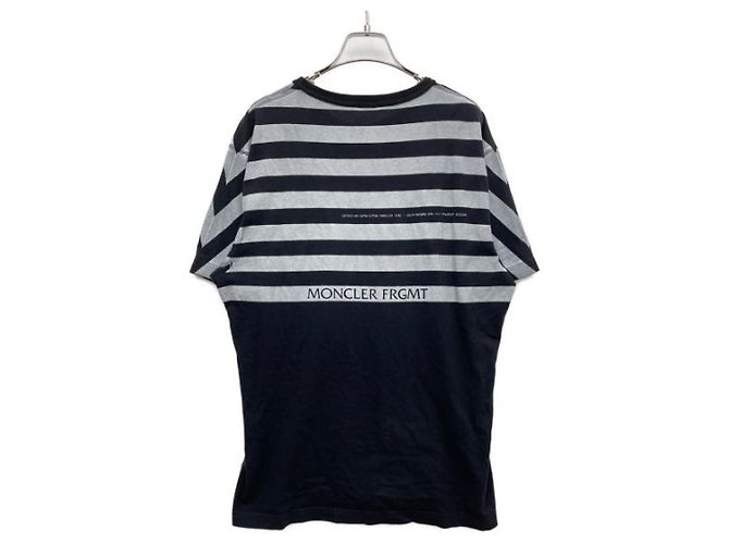 T-shirt Moncler Maglia Nera Grigia Cotone M Nero Grigio - vista 2