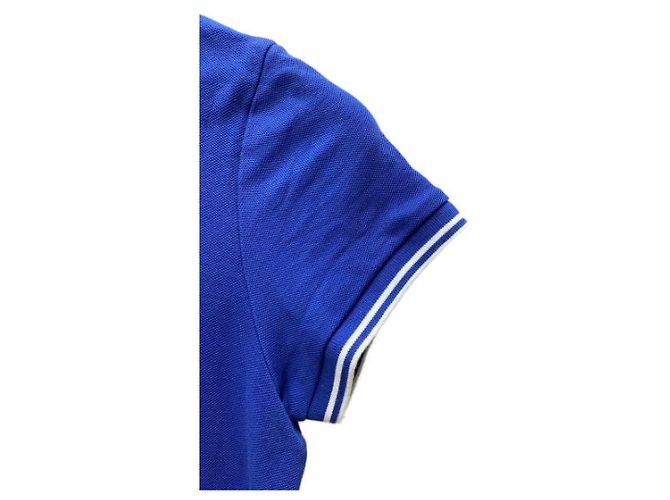 Polo Moncler con parche del logo azul de algodón - vista 6