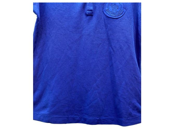 Polo Moncler con parche del logo azul de algodón - vista 7
