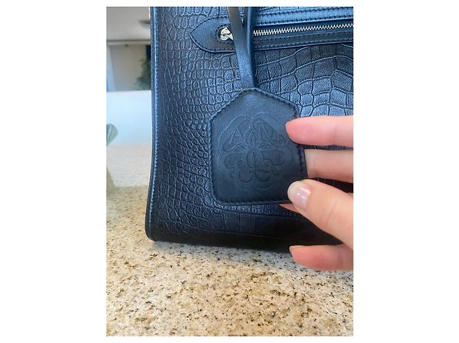 Borsa Alexander McQueen Tall Story in pelle Nero - vista 2
