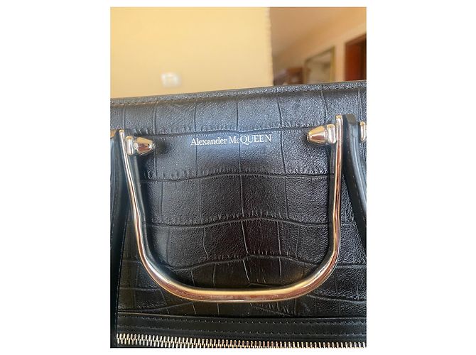 Borsa Alexander McQueen Tall Story in pelle Nero - vista 3