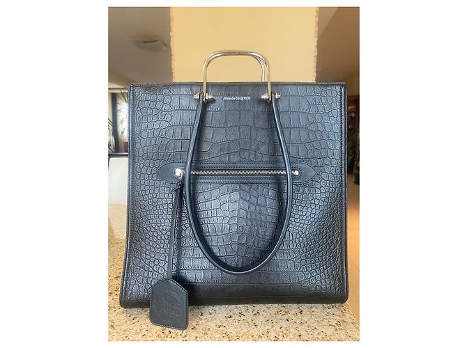 Borsa Alexander McQueen Tall Story in pelle Nero - vista 9